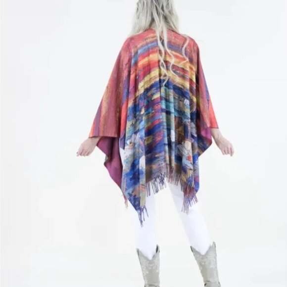 Van Gogh Collection Artistic Print Cape/Wrap (Brand New) - Water Lilies - Picture 2 of 5